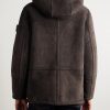 STONE ISLAND GHOST Logo-Appliquéd Shearling Hooded Jacket - BK STONE ISLAND GHOST Logo-Appliquéd Shearling Hooded Jacket - BK
