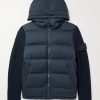 STONE ISLAND GHOST Quilted Virgin Wool-Twill Hooded Down Jacket STONE ISLAND GHOST Quilted Virgin Wool-Twill Hooded Down Jacket