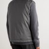 STONE ISLAND GHOST Coated Virgin Wool-Twill Down Gilet - BK