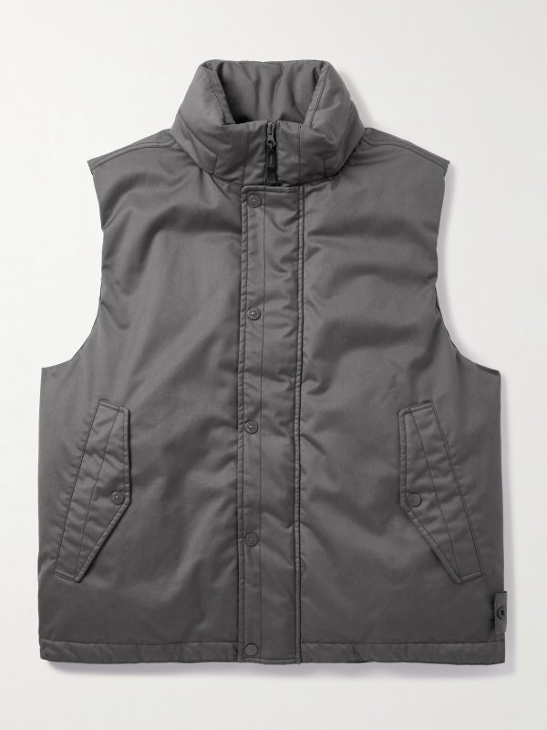 STONE ISLAND GHOST Coated Virgin Wool-Twill Down Gilet