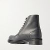 Lug Sole Lace Up Leather Boots - BK Lug Sole Lace Up Leather Boots - BK