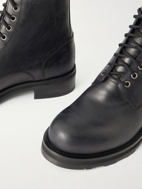 Lug Sole Lace Up Leather Boots - CU Lug Sole Lace Up Leather Boots - CU