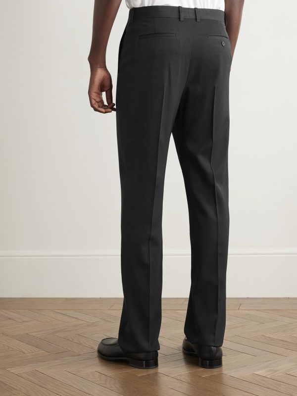 Prisa Slim-Fit Straight-Leg Wool-Twill Trousers - BK Prisa Slim-Fit Straight-Leg Wool-Twill Trousers - BK
