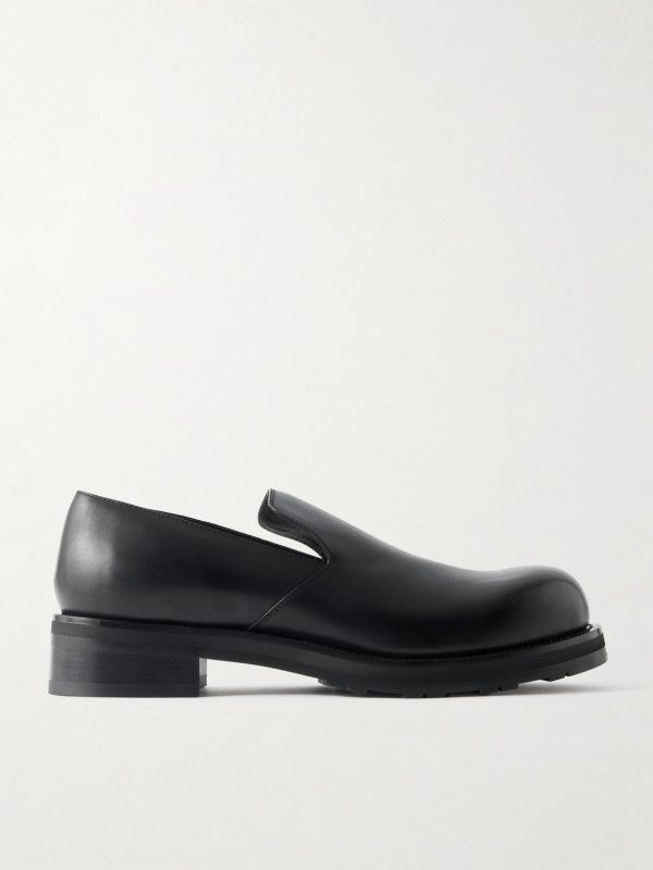 Lug Sole Slip On Leather Loafers Lug Sole Slip On Leather Loafers