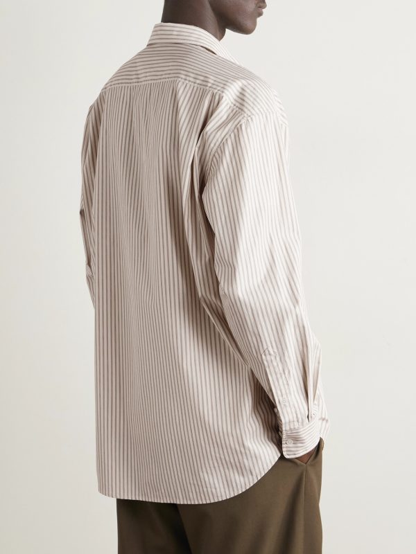 Granada Striped Cotton-Poplin Shirt - BK Granada Striped Cotton-Poplin Shirt - BK