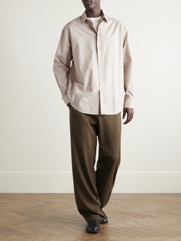 Granada Striped Cotton-Poplin Shirt - OU Granada Striped Cotton-Poplin Shirt - OU