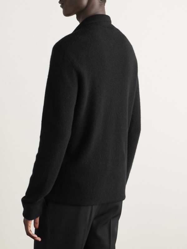 Tiger Cashmere Polo Sweater - BK Tiger Cashmere Polo Sweater - BK