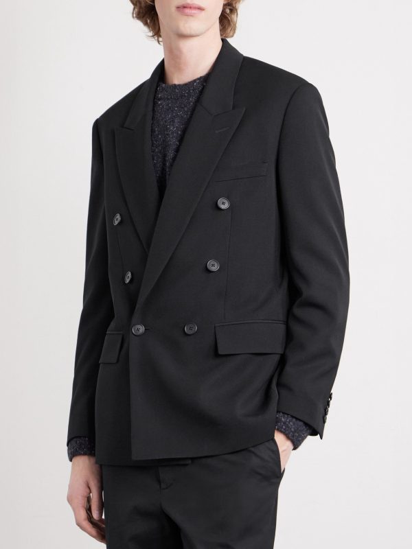 Perin Jacket Double-Breasted Wool-Gabardine Blazer - FR Perin Jacket Double-Breasted Wool-Gabardine Blazer - FR