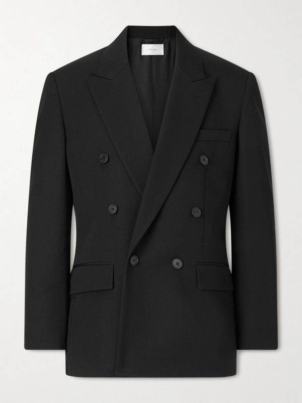 Perin Jacket Double-Breasted Wool-Gabardine Blazer Perin Jacket Double-Breasted Wool-Gabardine Blazer