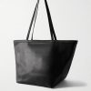 XL Stitched Park Leather Tote Bag - BK