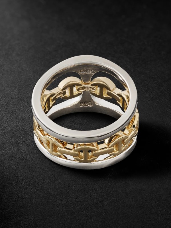 Phantom Clique Sterling Silver and 18-Karat Gold Ring - BK Phantom Clique Sterling Silver and 18-Karat Gold Ring - BK