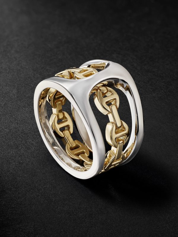 Phantom Clique Sterling Silver and 18-Karat Gold Ring Phantom Clique Sterling Silver and 18-Karat Gold Ring