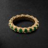 3mm Infinite 18-Karat Gold Emerald Ring - BK