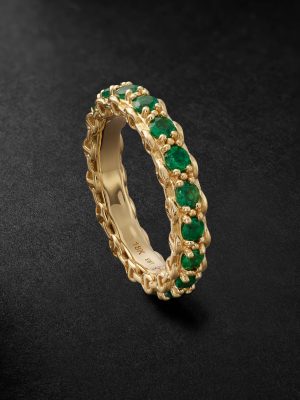 3mm Infinite 18-Karat Gold Emerald Ring 3mm Infinite 18-Karat Gold Emerald Ring