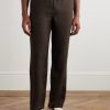 Edward Straight-Leg Garment-Dyed Linen Drawstring Trousers - FR Edward Straight-Leg Garment-Dyed Linen Drawstring Trousers - FR