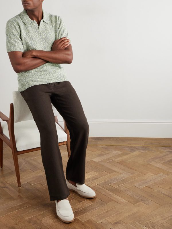 Edward Straight-Leg Garment-Dyed Linen Drawstring Trousers - OU Edward Straight-Leg Garment-Dyed Linen Drawstring Trousers - OU