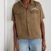 Roadrunner Camp-Collar Embroidered TENCEL™-Twill Shirt - FR