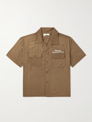 Roadrunner Camp-Collar Embroidered TENCEL™-Twill Shirt Roadrunner Camp-Collar Embroidered TENCEL™-Twill Shirt