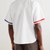 Logo-Appliquéd Striped Cotton-Twill Shirt - BK
