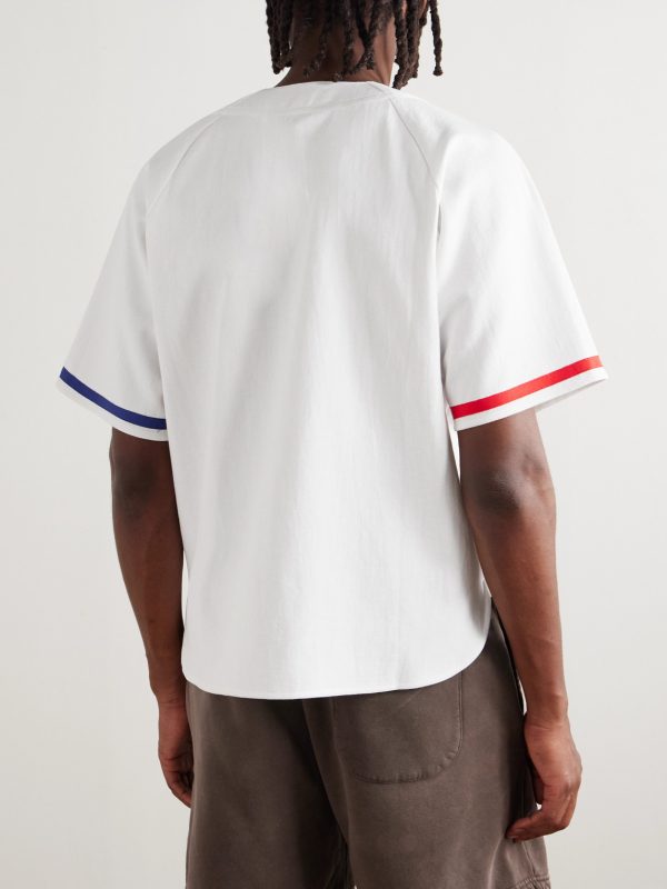Logo-Appliquéd Striped Cotton-Twill Shirt - BK