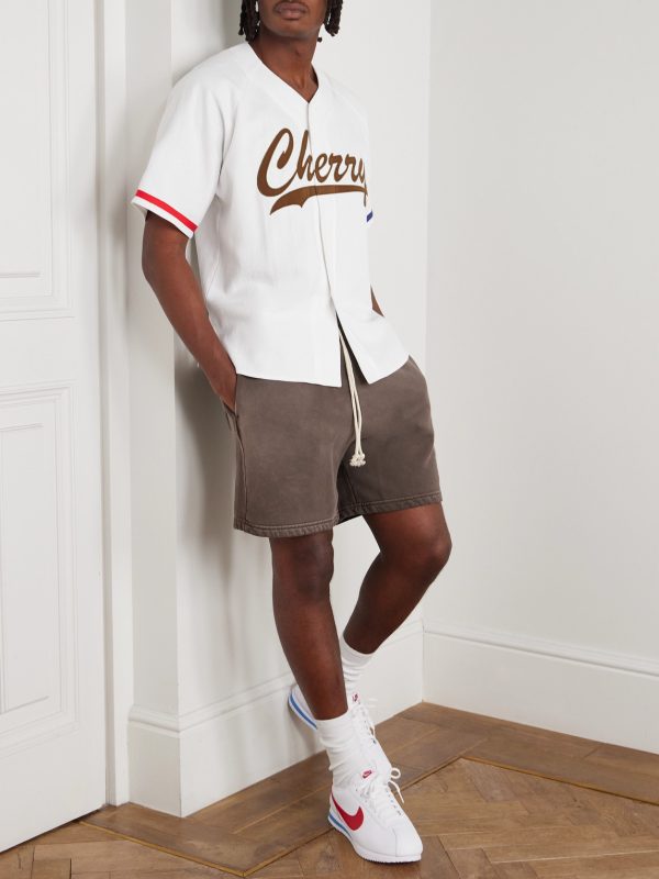 Logo-Appliquéd Striped Cotton-Twill Shirt - OU