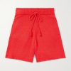 Straight-Leg Cotton Drawstring Shorts