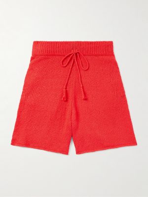 Straight-Leg Cotton Drawstring Shorts