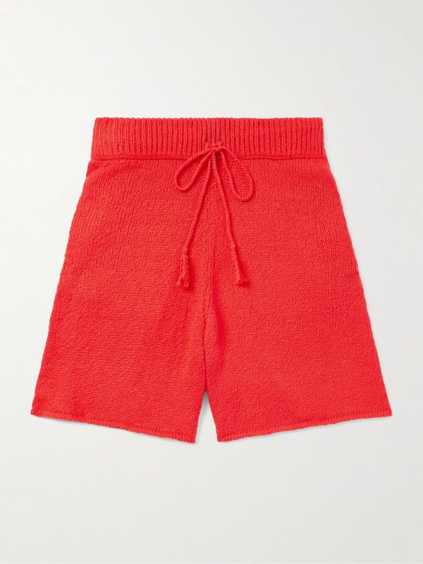 Straight-Leg Cotton Drawstring Shorts