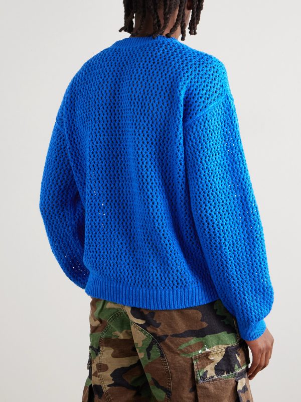 Intarsia Cotton Sweater - BK Intarsia Cotton Sweater - BK