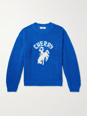 Intarsia Cotton Sweater