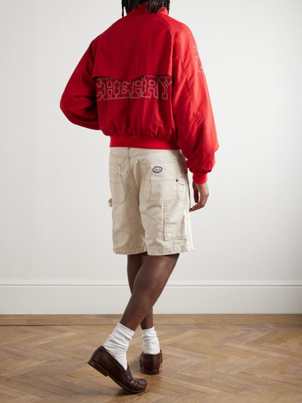 Logo-Embroidered Shell Bomber Jacket - OU