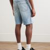 Straight-Leg Denim Shorts - BK Straight-Leg Denim Shorts - BK