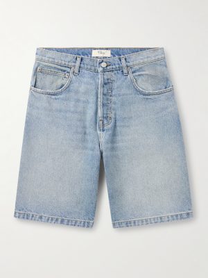 Straight-Leg Denim Shorts