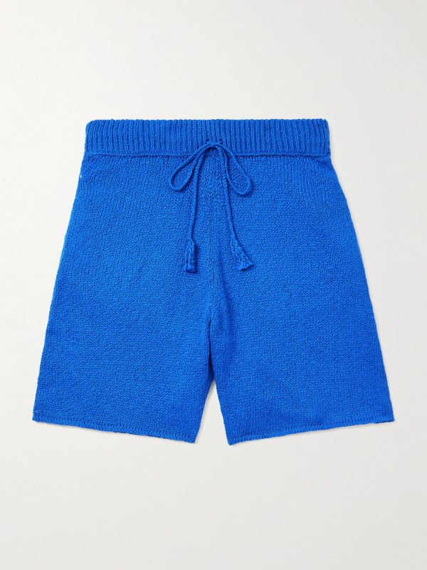 Straight-Leg Cotton Drawstring Shorts