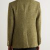 Double-Breasted Wool-Blend Bouclé Blazer - BK Double-Breasted Wool-Blend Bouclé Blazer - BK