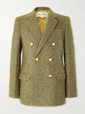 Double-Breasted Wool-Blend Bouclé Blazer Double-Breasted Wool-Blend Bouclé Blazer