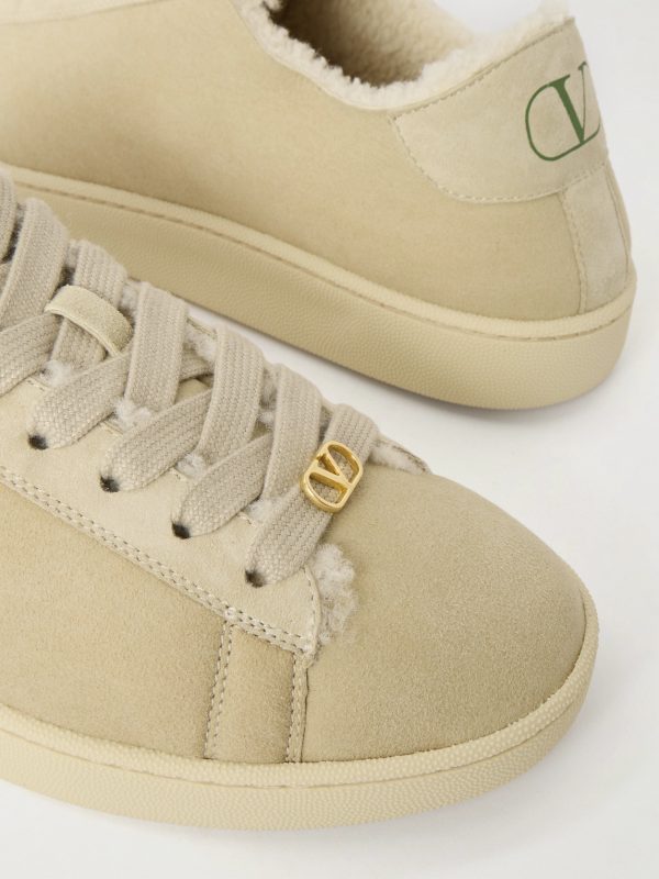 Shearling-Lined Suede Sneakers - CU Shearling-Lined Suede Sneakers - CU