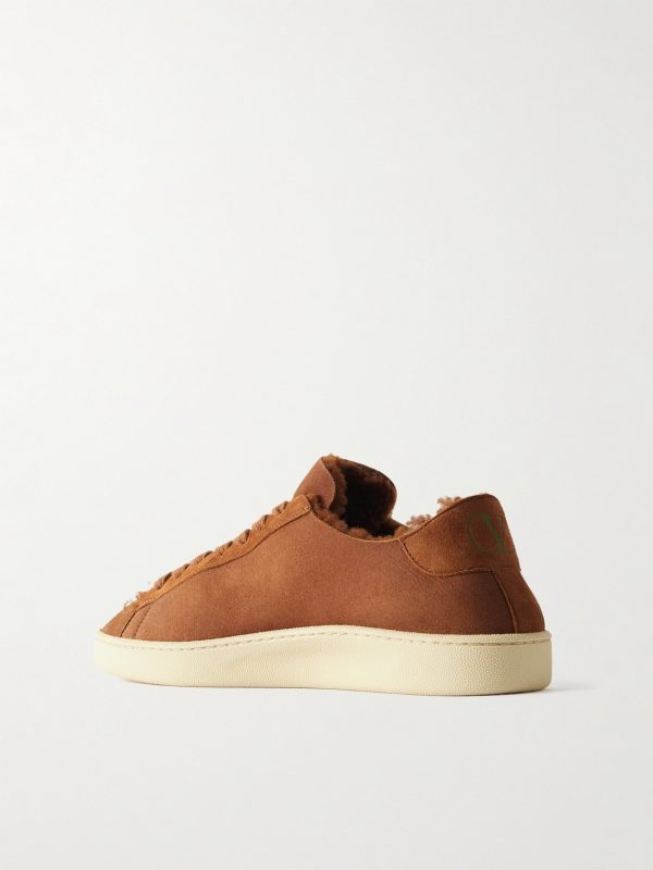 Shearling-Lined Suede Sneakers - BK