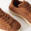 Shearling-Lined Suede Sneakers - CU