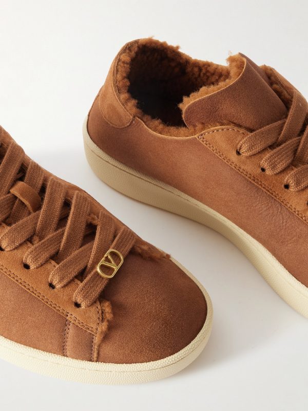 Shearling-Lined Suede Sneakers - CU