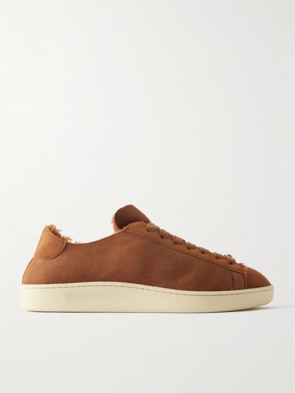 Shearling-Lined Suede Sneakers