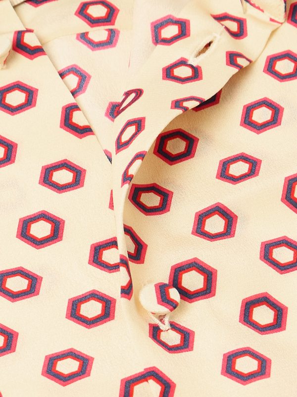 Printed Silk Crepe de Chine Shirt - CU Printed Silk Crepe de Chine Shirt - CU