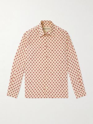 Printed Silk Crepe de Chine Shirt Printed Silk Crepe de Chine Shirt