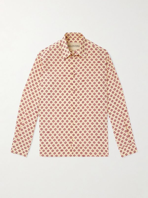 Printed Silk Crepe de Chine Shirt Printed Silk Crepe de Chine Shirt