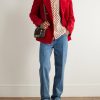 Printed Silk Crepe de Chine Shirt - OU Printed Silk Crepe de Chine Shirt - OU