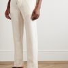 Edward Straight-Leg Garment-Dyed Linen Drawstring Trousers - FR Edward Straight-Leg Garment-Dyed Linen Drawstring Trousers - FR