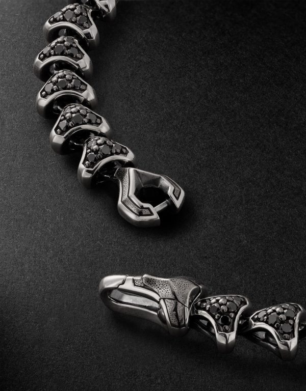 Armory Sterling Silver Diamond Bracelet - BK Armory Sterling Silver Diamond Bracelet - BK