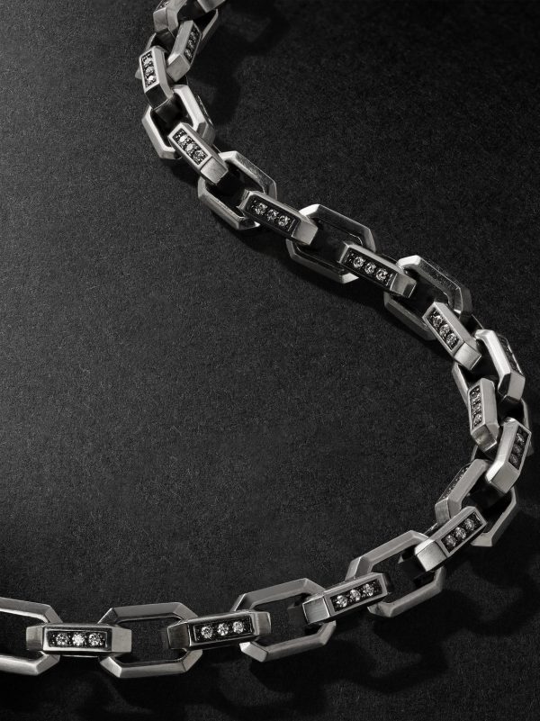 Streamline® Sterling Silver Diamond Chain Necklace - CU Streamline® Sterling Silver Diamond Chain Necklace - CU