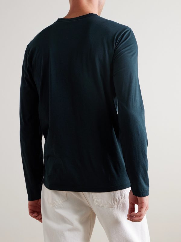 Lotus Slim-Fit Cotton-Jersey T-Shirt - BK Lotus Slim-Fit Cotton-Jersey T-Shirt - BK