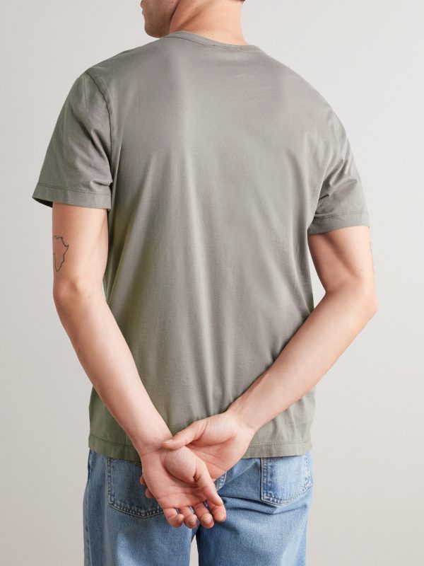 Lotus Brushed Cotton-Jersey T-Shirt - BK Lotus Brushed Cotton-Jersey T-Shirt - BK